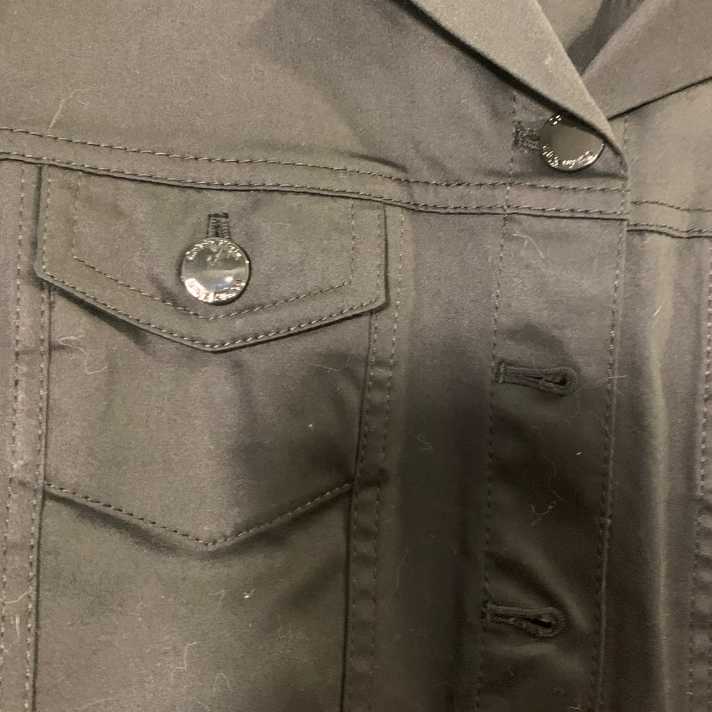 Calvin Klein. ladies large. Black denim short jacket. - Picture 3 of 3